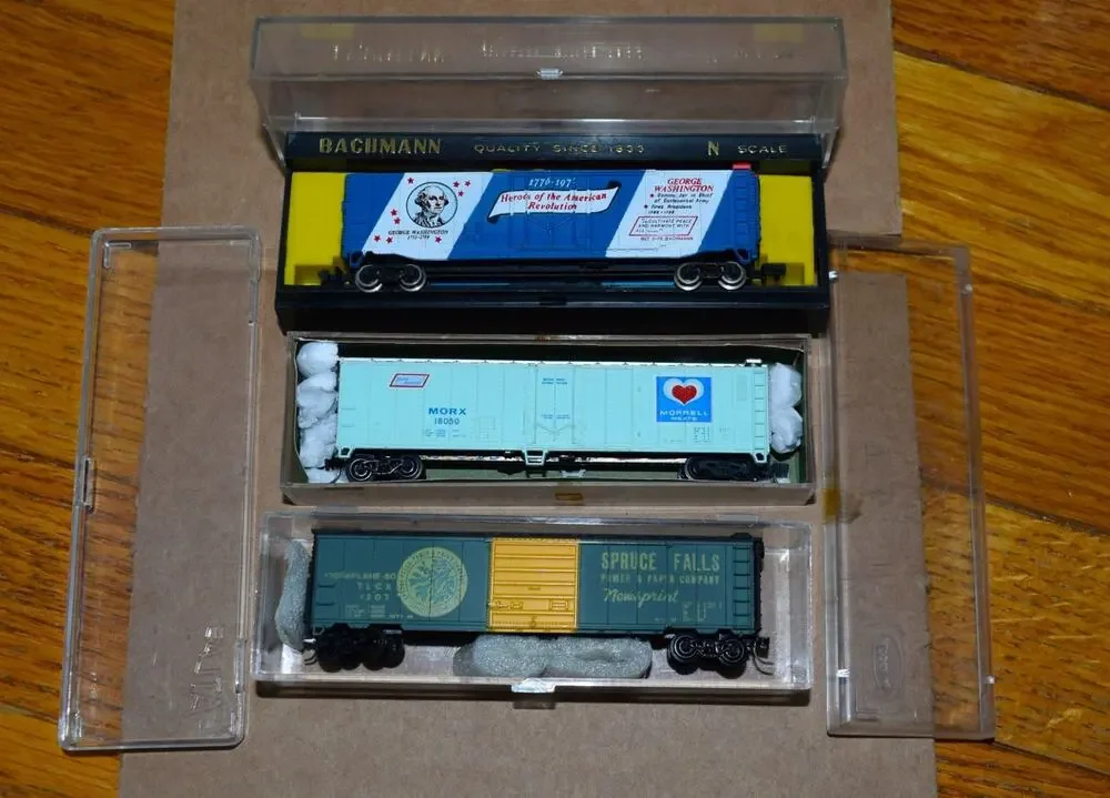 Lot 3 Bachmann - George Washington Bicentennial Box Car 1776-1976 N Scale +2